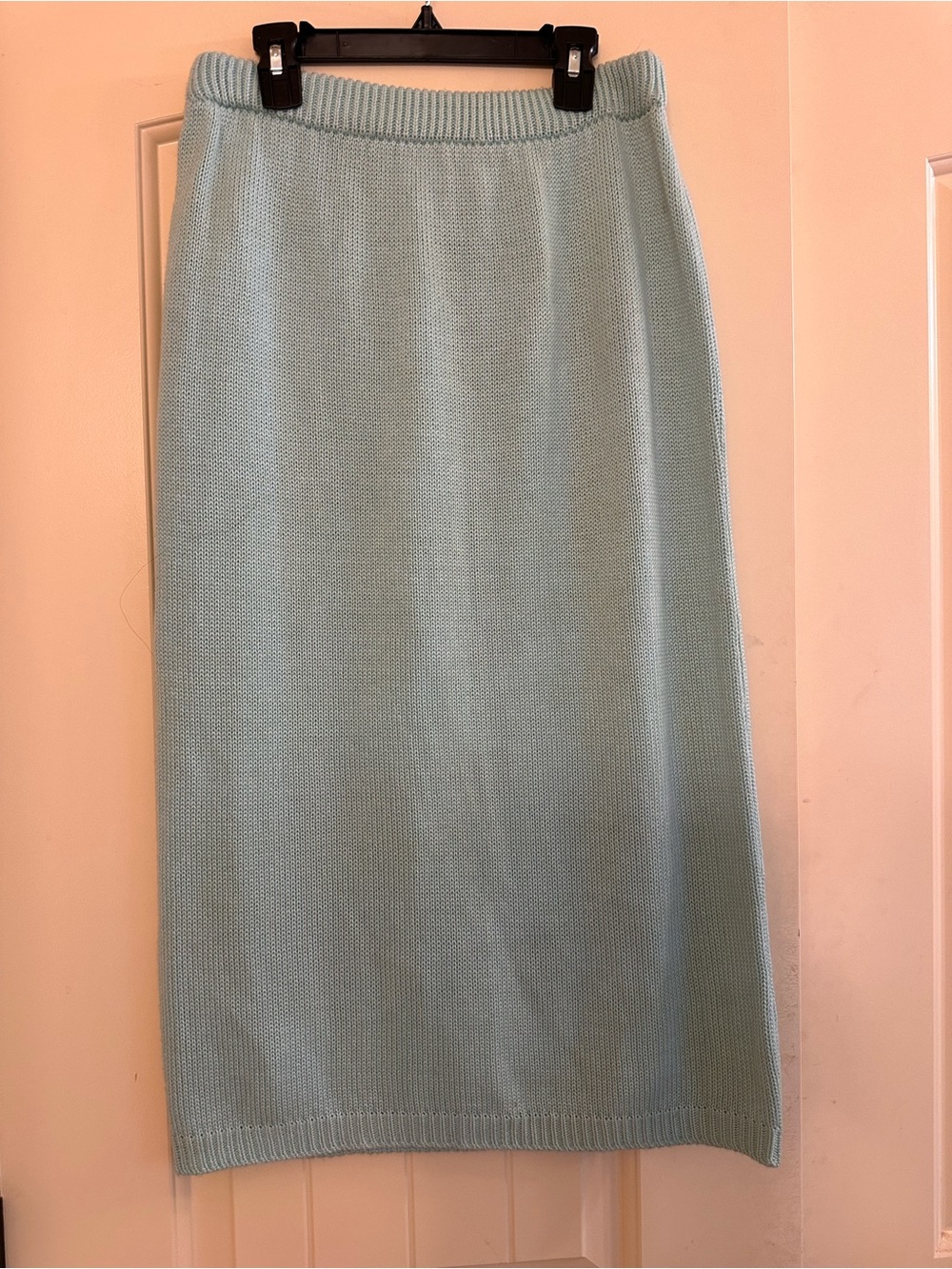 Vintage My Michelle Light Blue Knit Midi Skirt
